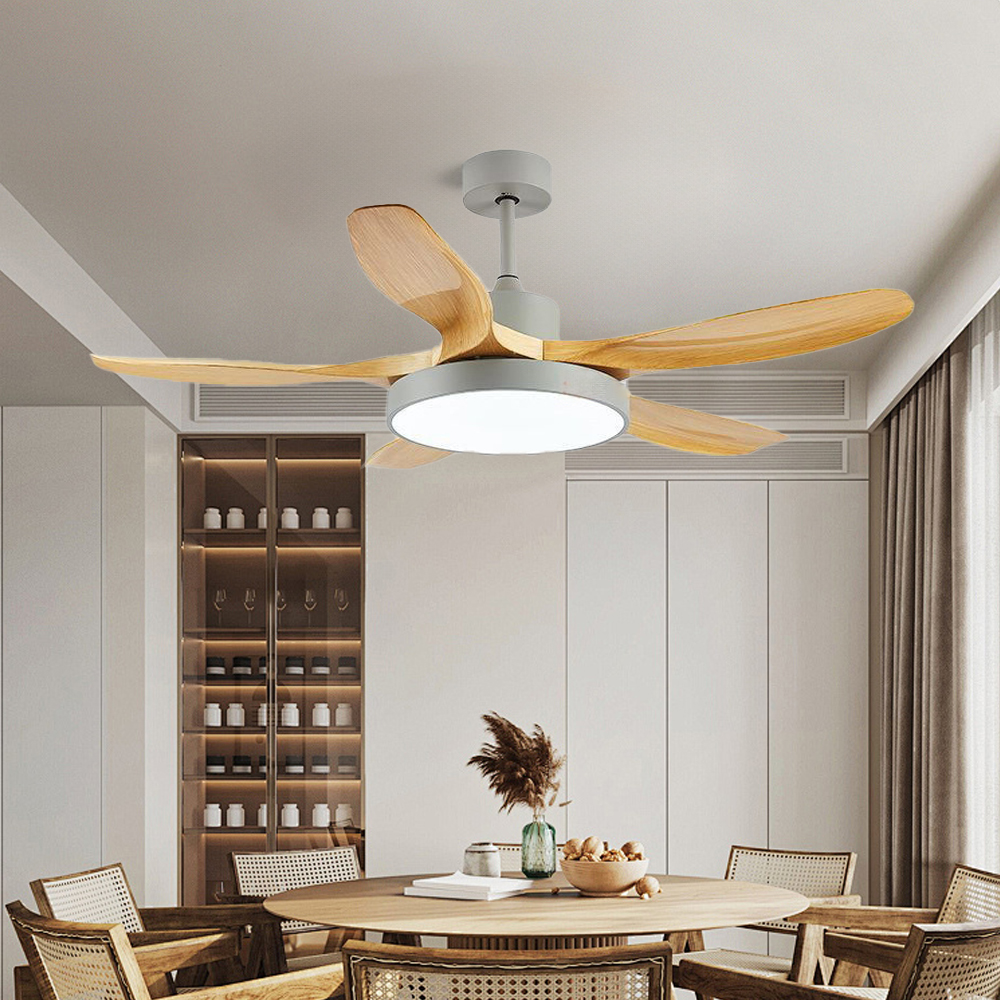 Large Five-leaf Ceiling Fan Light Full Spectrum LED Fan Light