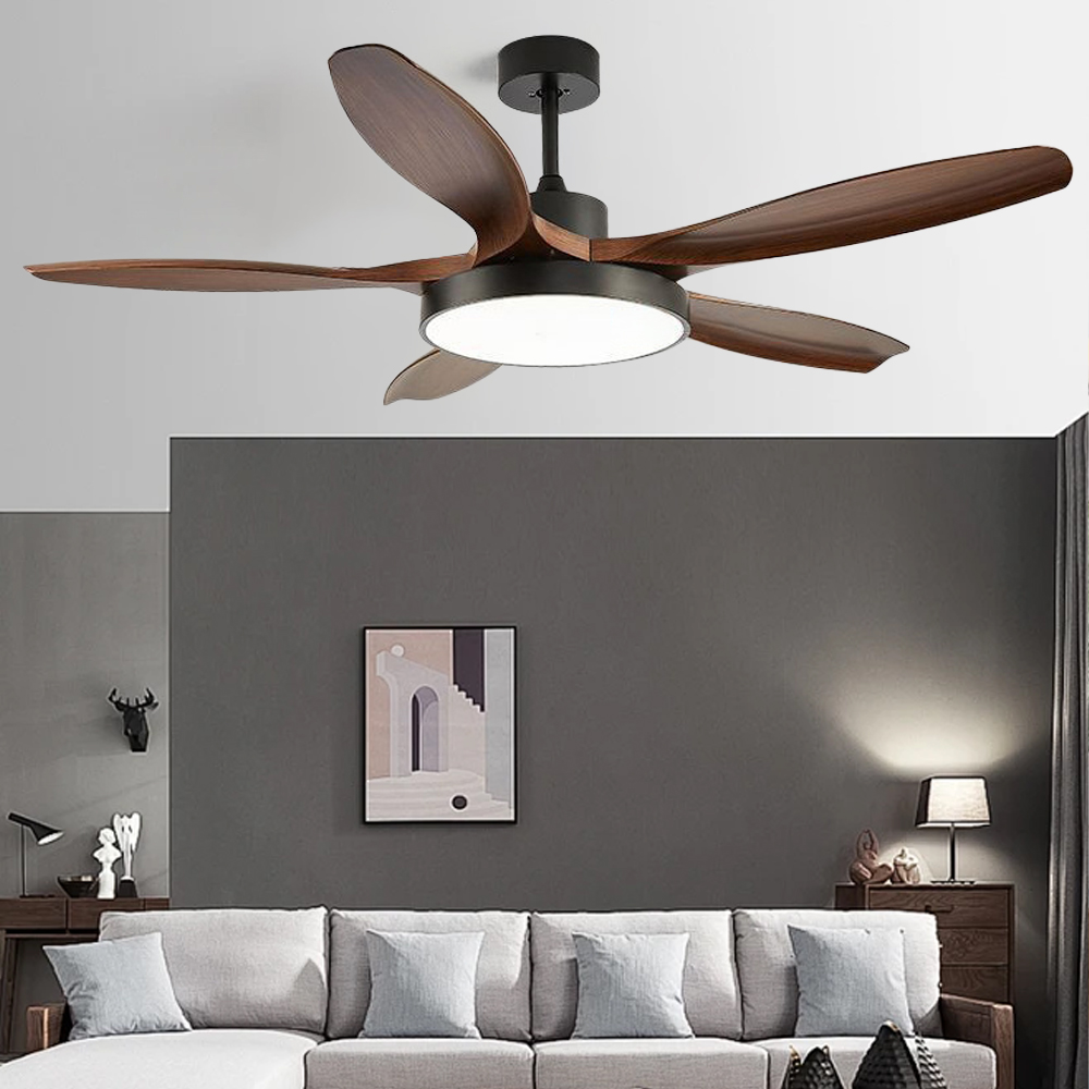 Large Five-leaf Ceiling Fan Light Full Spectrum LED Fan Light