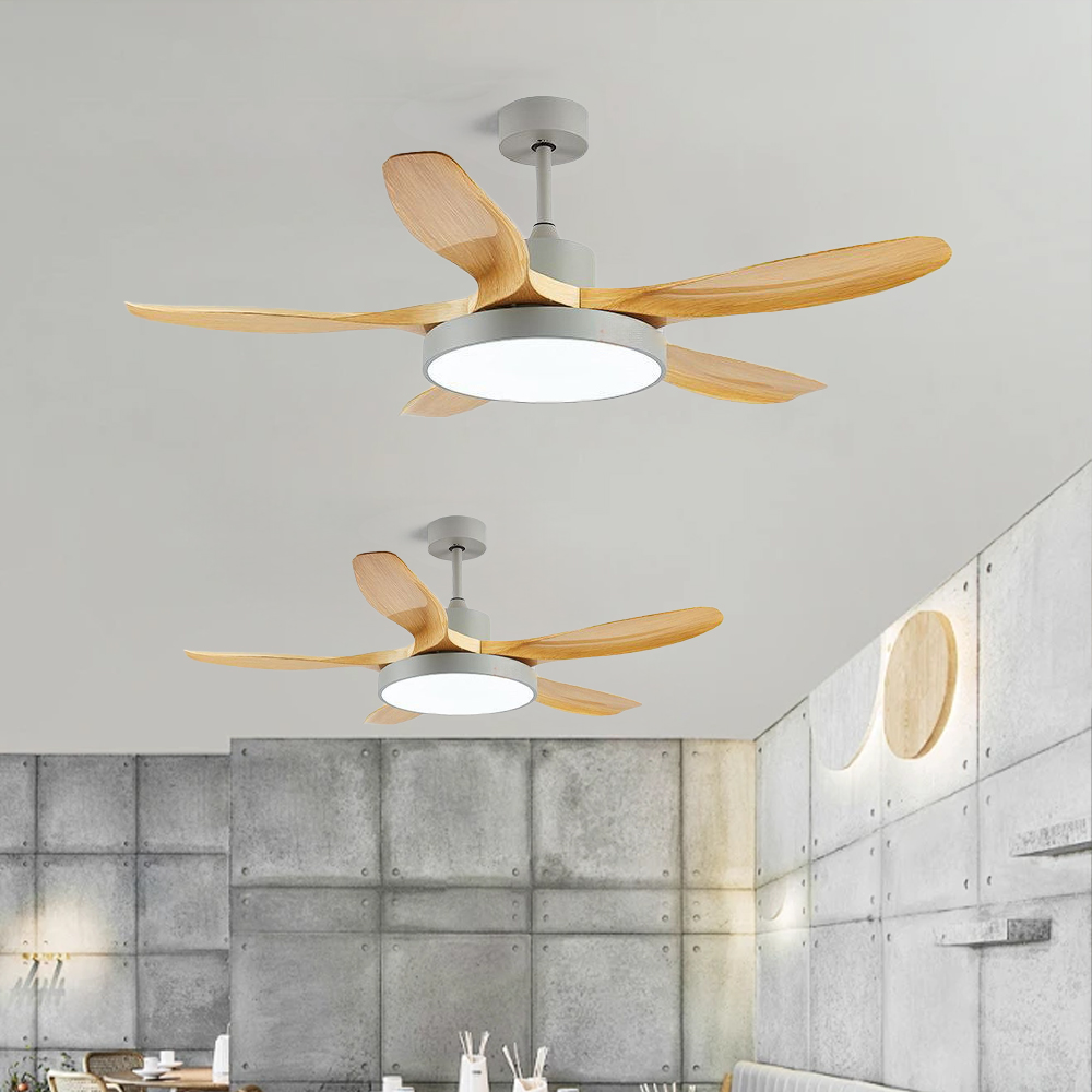 Large Five-leaf Ceiling Fan Light Full Spectrum LED Fan Light