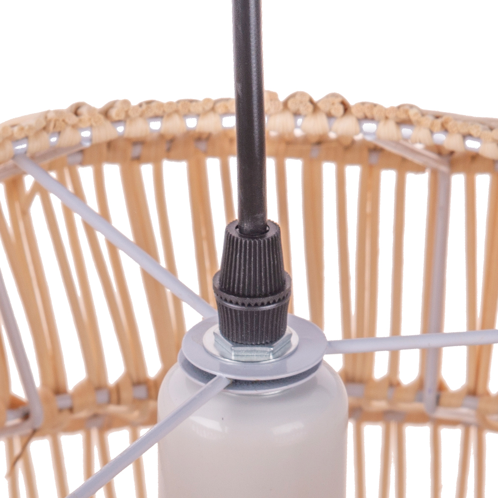 Double-layer Rattan Pendant Light for Dining Room