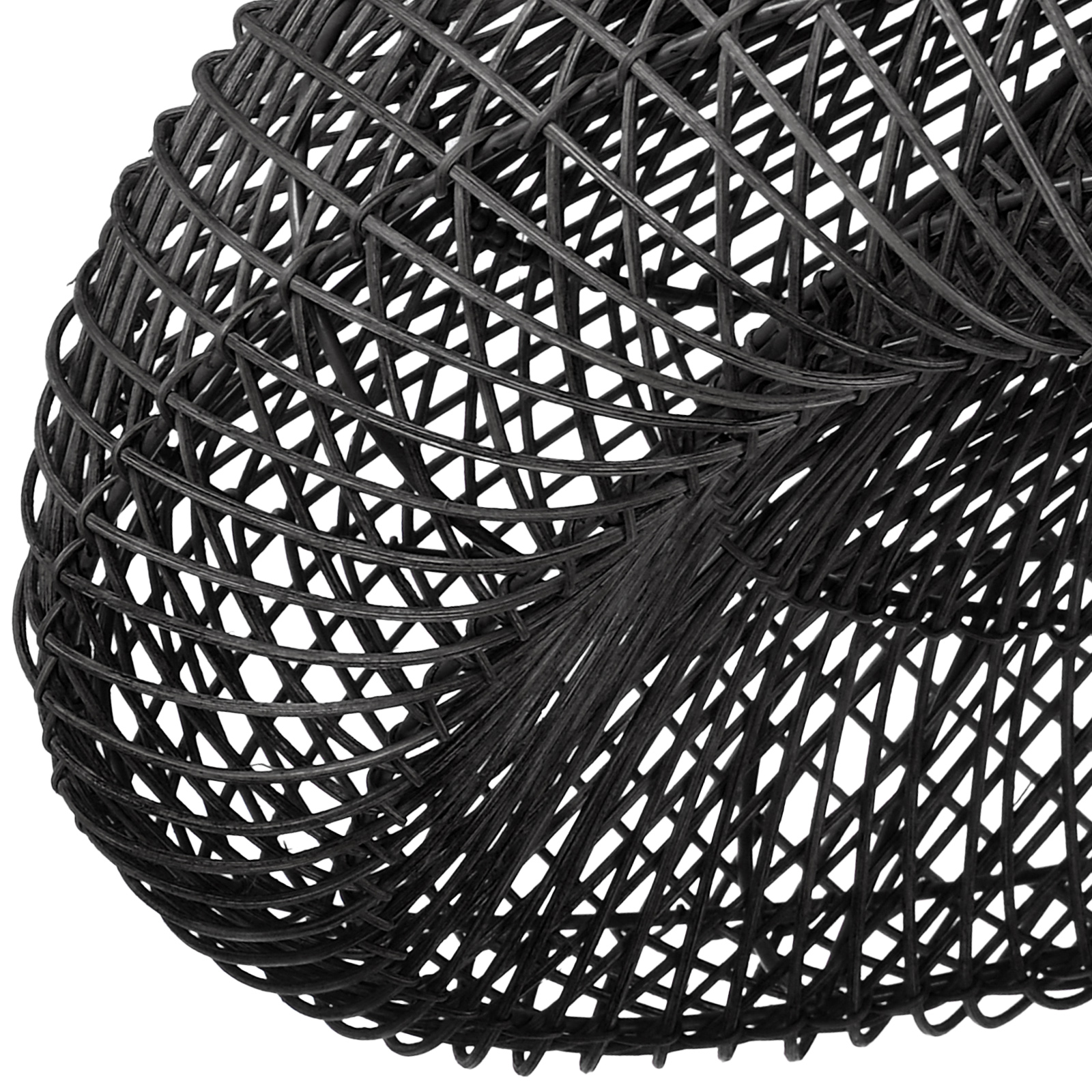 Black Rattan Hand-woven Dining Room Pendant Light Wabi-sabi Living Room Chandelier