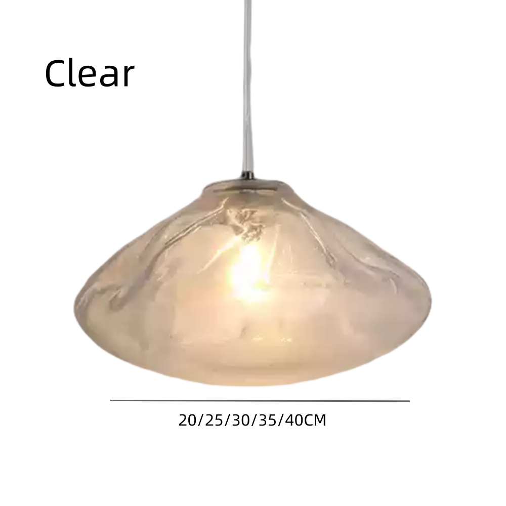 Duplex Staircase Living Room Hotel Glass Cloud Shape Pendant Light