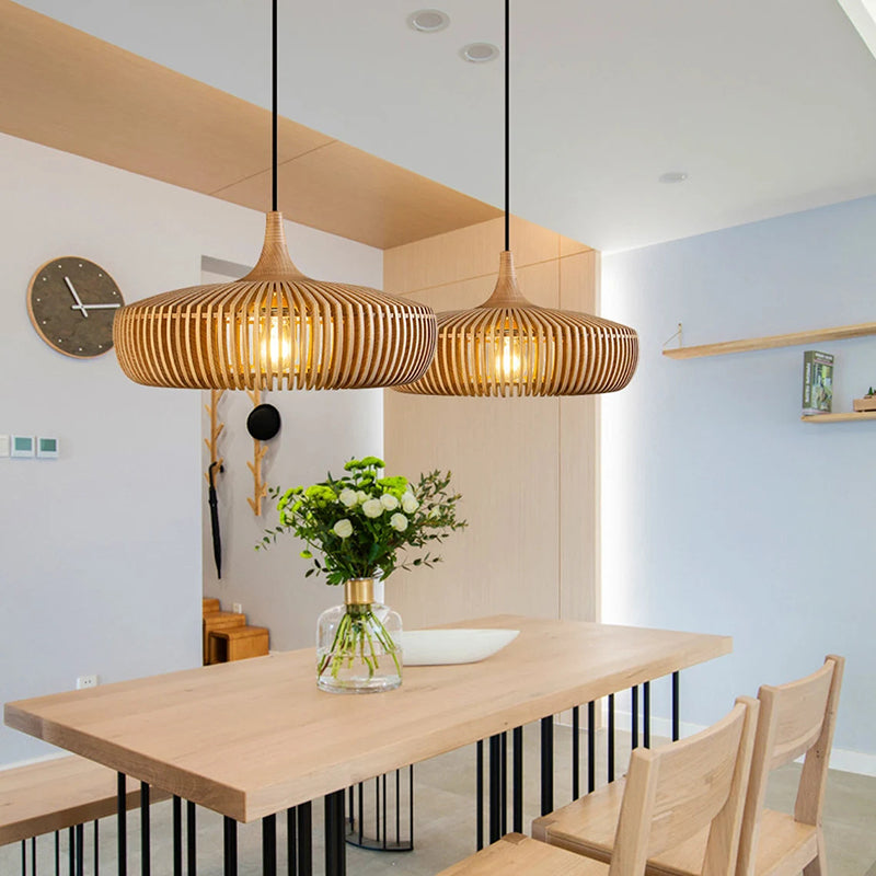 Natural Wood Pendant Lights