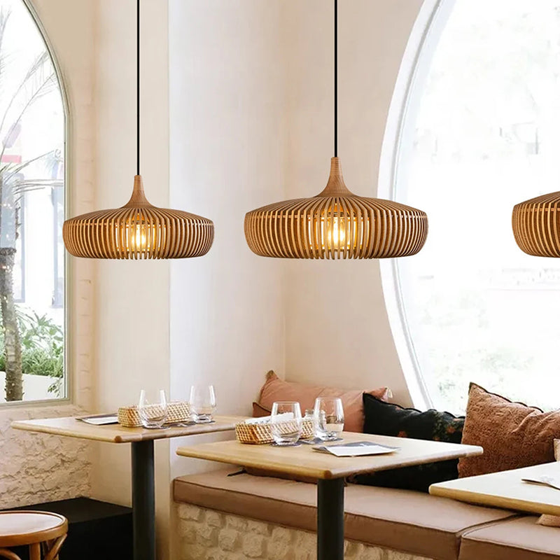 Natural Wood Pendant Lights