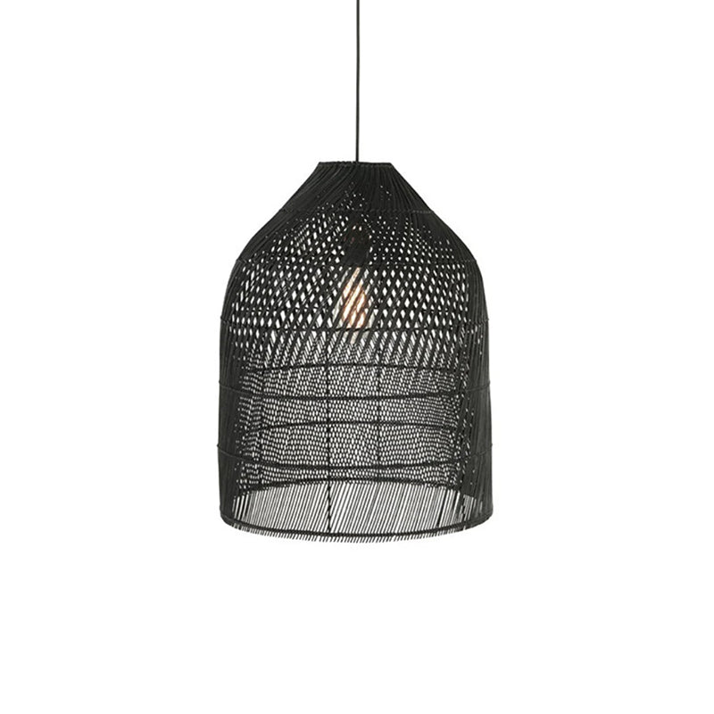 Rattan Weaving Bell Shape Pendant Lighting Fixture