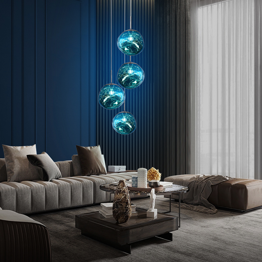 Designer Lava Chandelier Villa Loft Duplex Stairwell Pendant Light