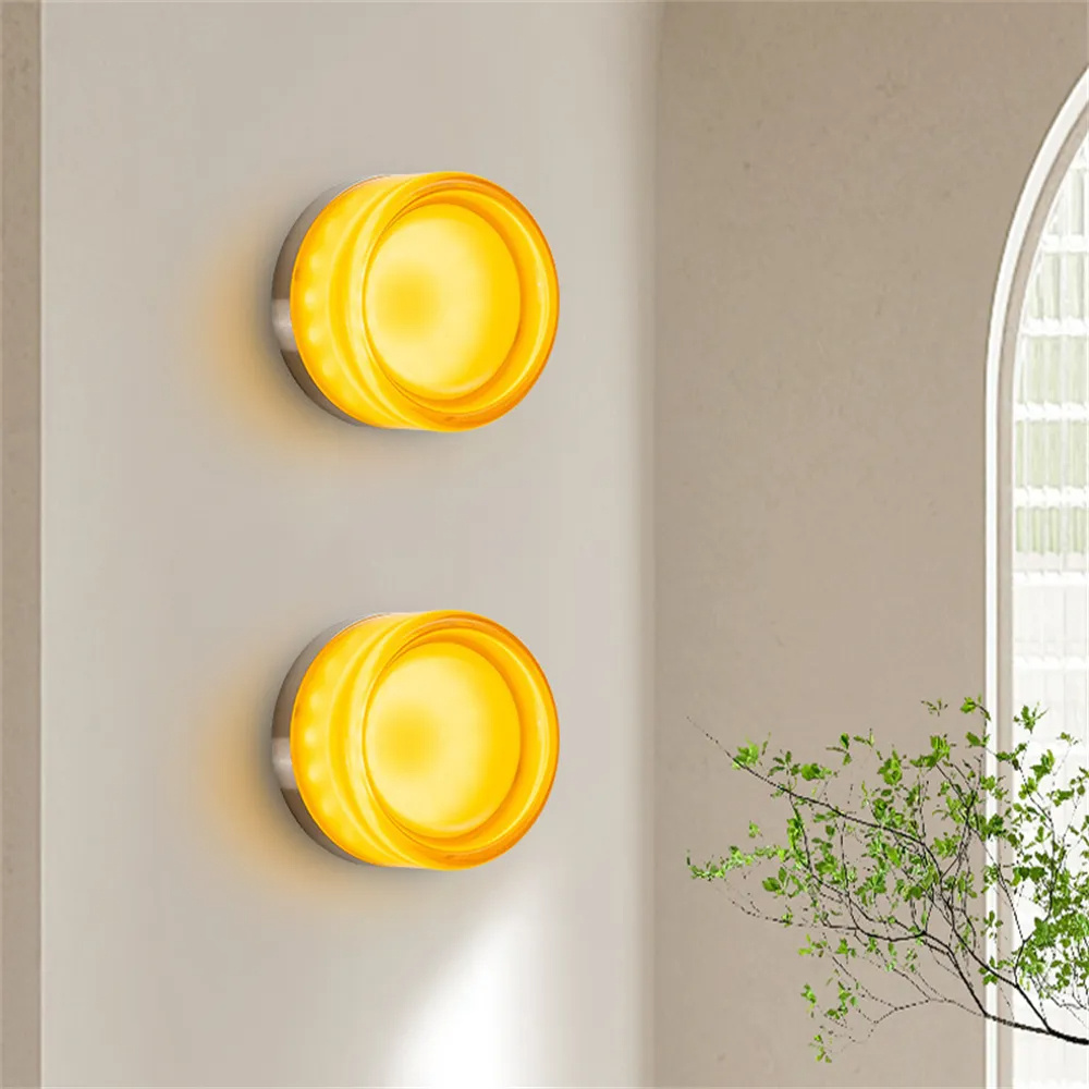 Modern Minimalist Glass Wall Lamp Corridor Bedroom Bathroom Decorative Lamp