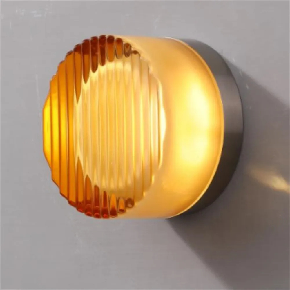 Modern Minimalist Glass Wall Lamp Corridor Bedroom Bathroom Decorative Lamp