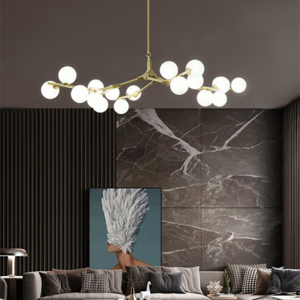 Modern Glass Ball Molecular Chandelier Living Room Pendant Light
