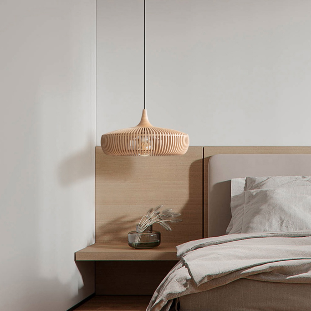 Japanese Style Wooden Living Room Pendant Light