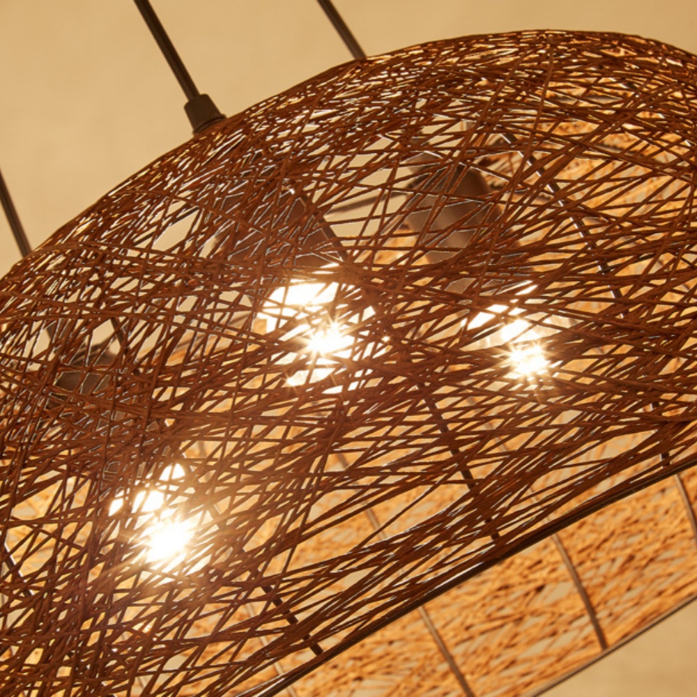 Vintage Hand-wove Hemp Rope Pendant Light