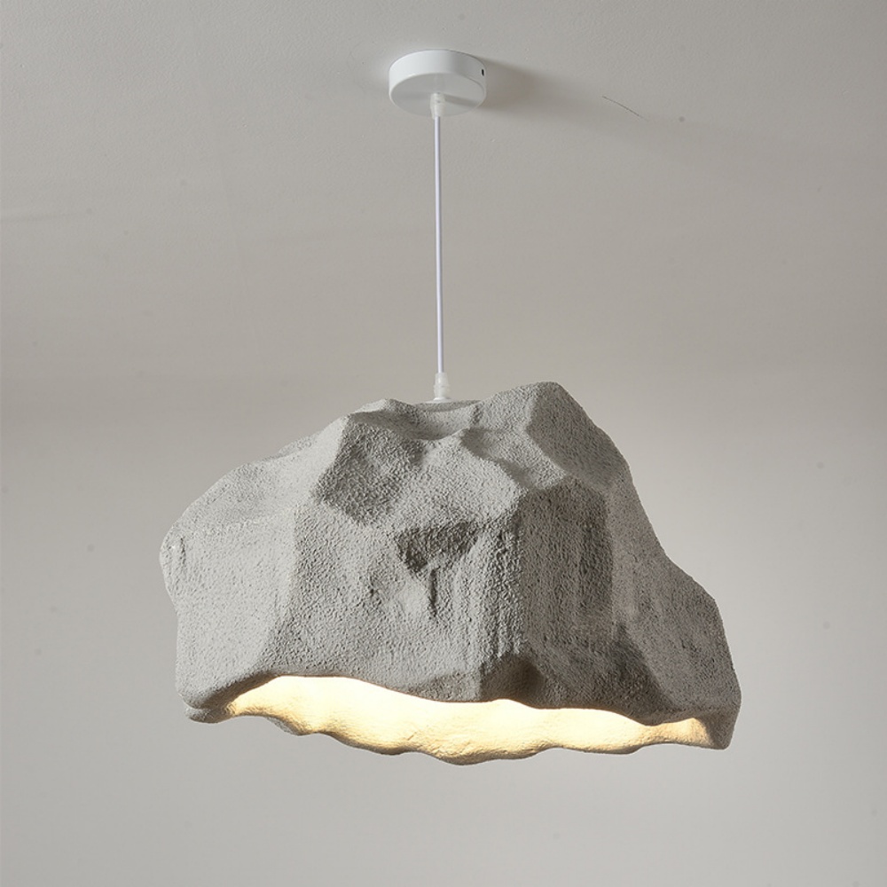Dining Room Mountain Shape Resin Pendant Light Wabi-sabi Style Microce