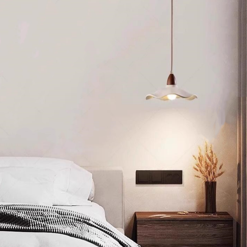 Wabi-sabi Chandelier Dining Room Bedroom Solid Wood Pendant Light