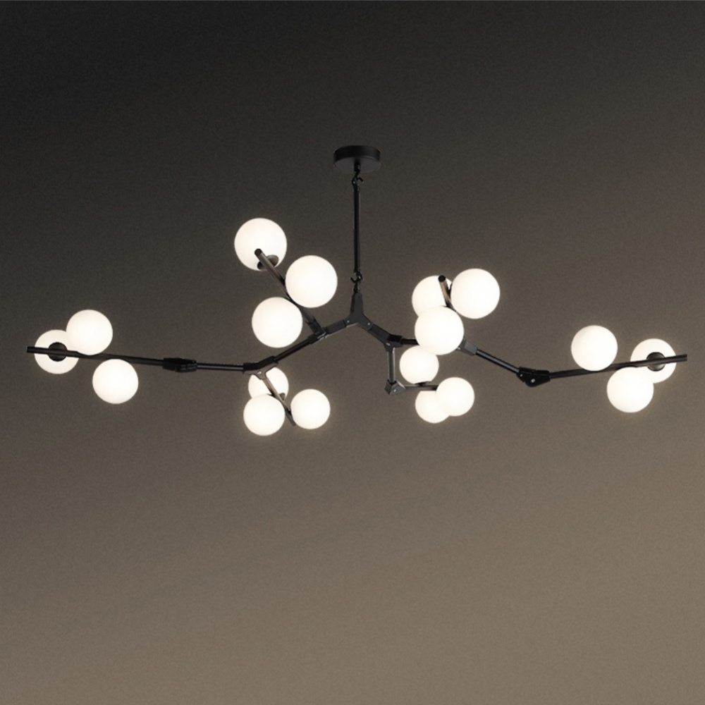 Modern Glass Ball Molecular Chandelier Living Room Pendant Light