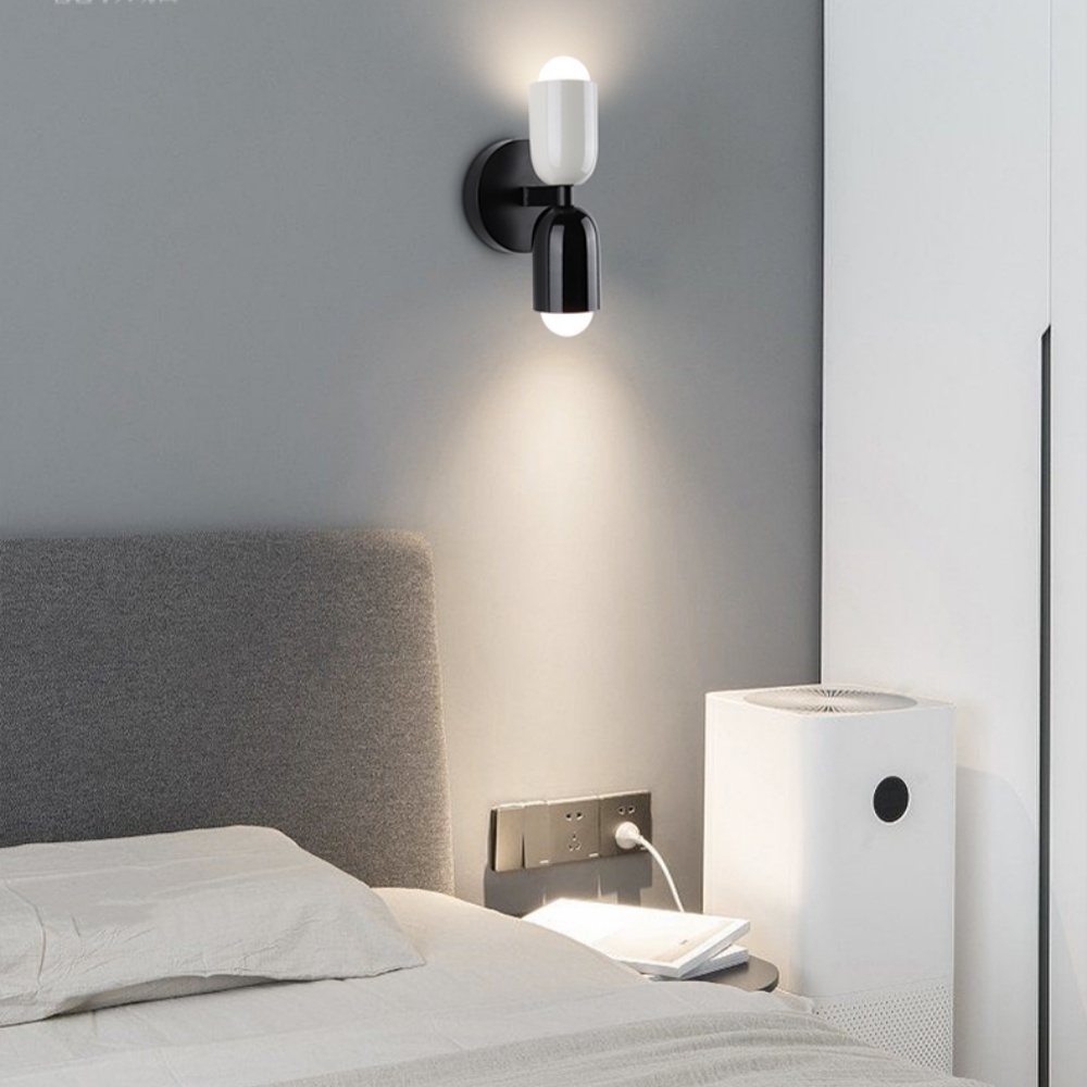 Nordic Multicolor Double Head Wall Lamp Bedroom Bedside Corridor Wall Light