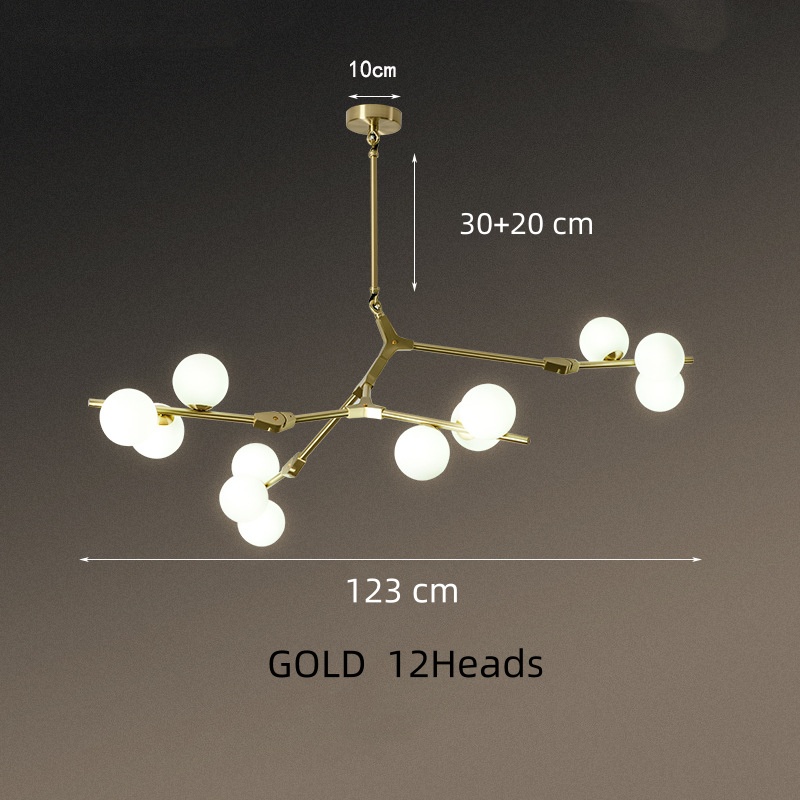 Modern Glass Ball Molecular Chandelier Living Room Pendant Light