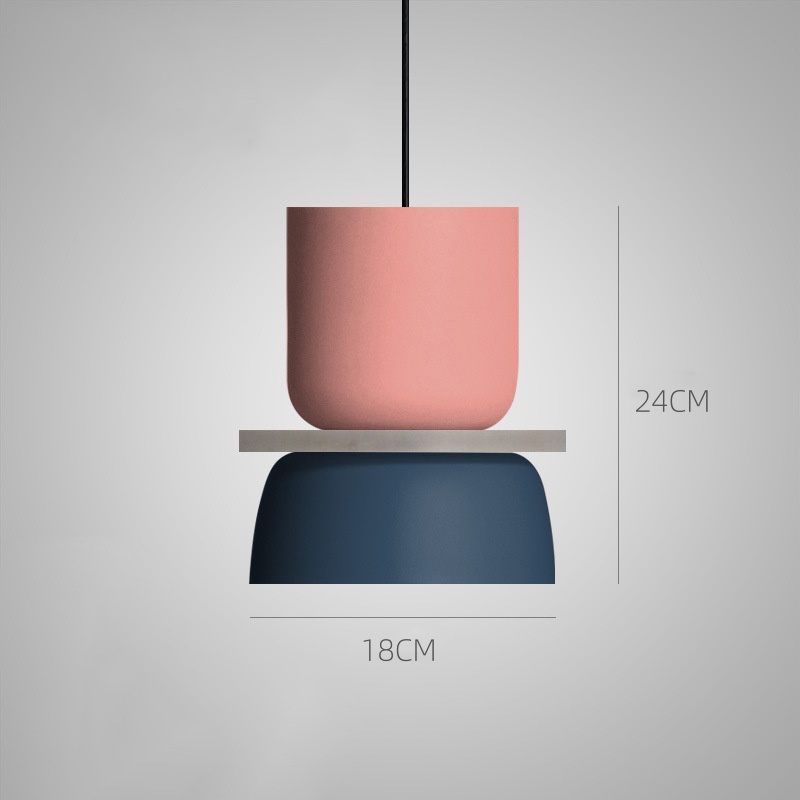 Nordic Simple Bedroom Bedside Color Matching Pendant Light