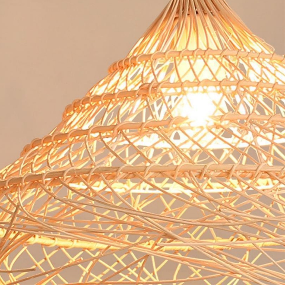 Wabi-sabi Hand-woven Rattan pendant Light For  Living Room 