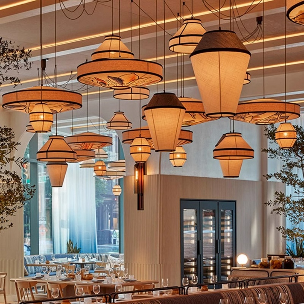 Wabi-sabi Creative Graffiti Pendant Light Restaurant Hotel Lamp