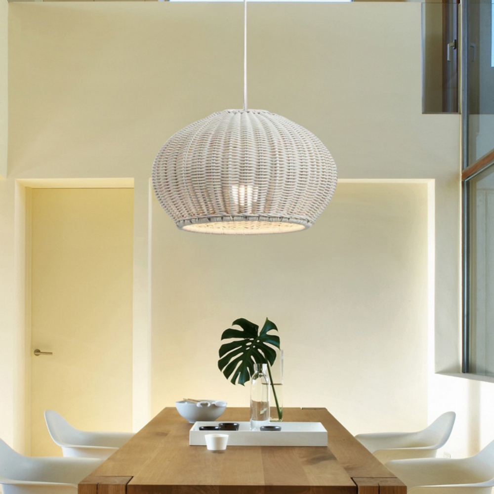 Outdoor Waterproof Restaurant Hand-woven Rattan Chandelier