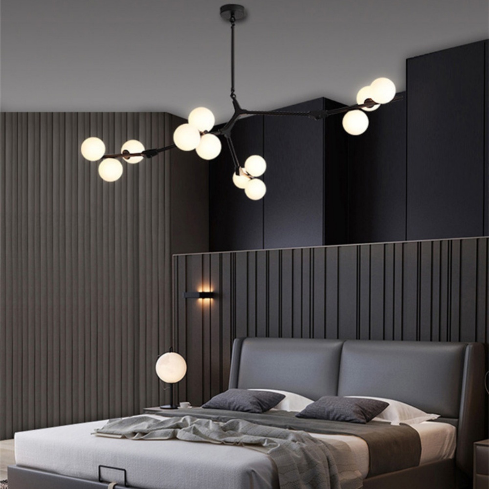 Modern Glass Ball Molecular Chandelier Living Room Pendant Light