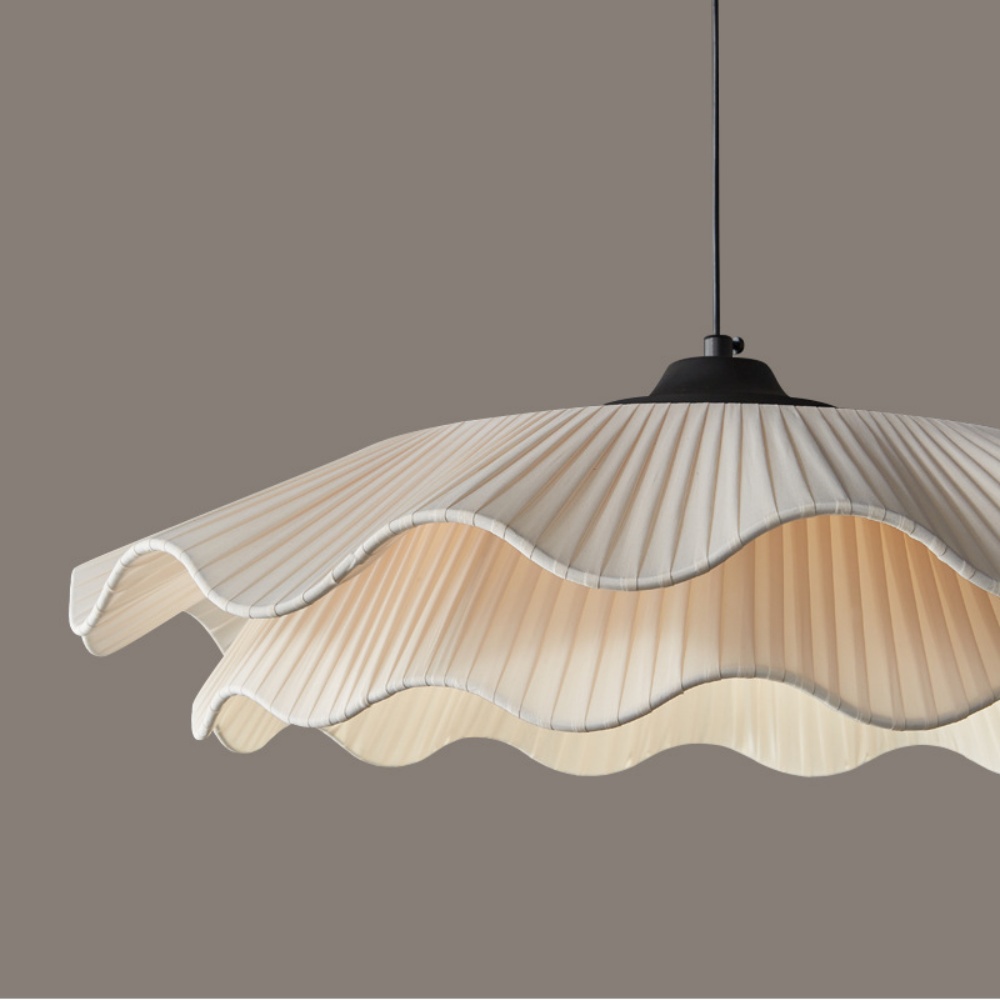 French Simple Fabric Pendant Light For Bedroom Dining Room