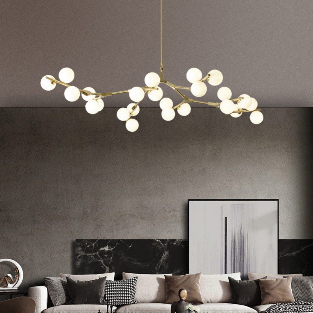 Modern Glass Ball Molecular Chandelier Living Room Pendant Light