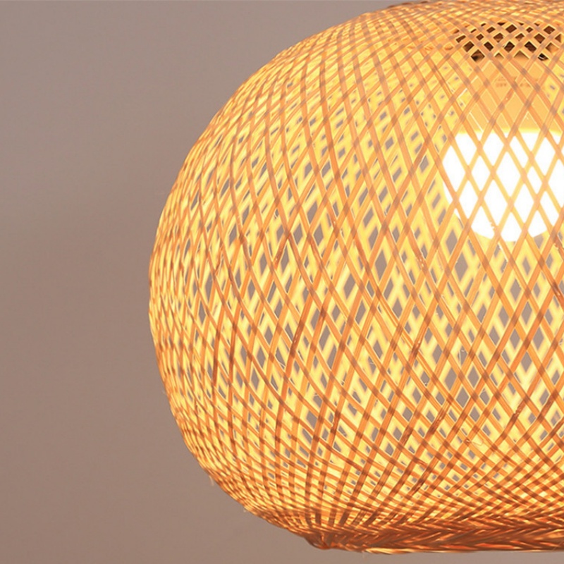 Japanese Style Bamboo Restaurant Pendant Light Decorative Lampshade