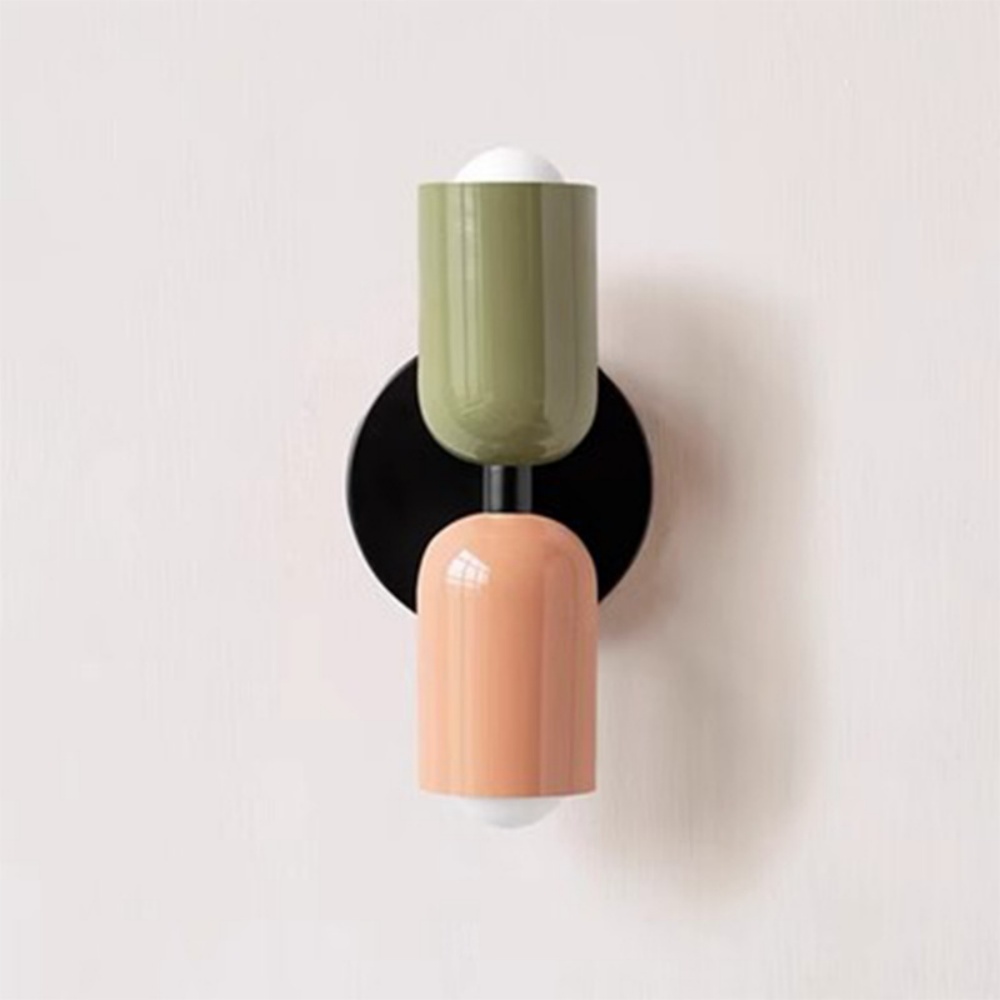 Nordic Multicolor Double Head Wall Lamp Bedroom Bedside Corridor Wall Light