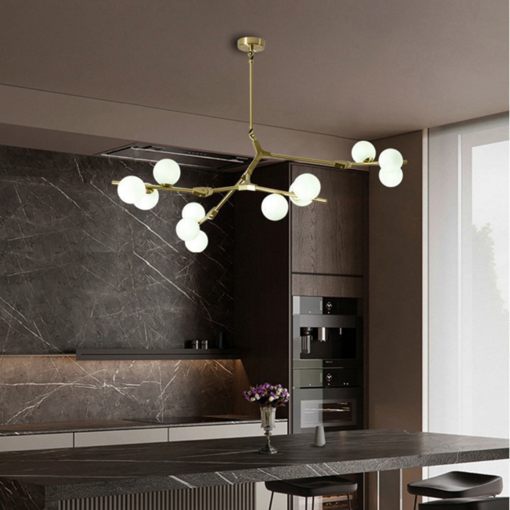 Modern Glass Ball Molecular Chandelier Living Room Pendant Light