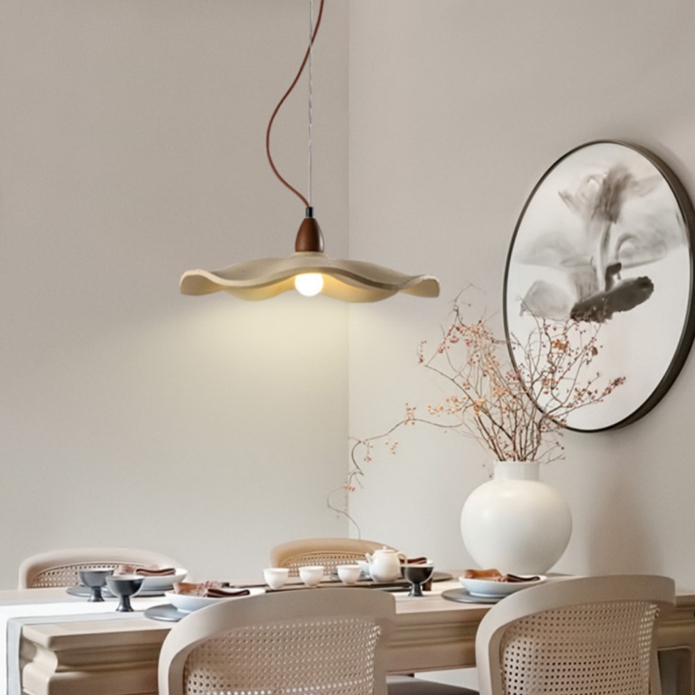 Wabi-sabi Chandelier Dining Room Bedroom Solid Wood Pendant Light