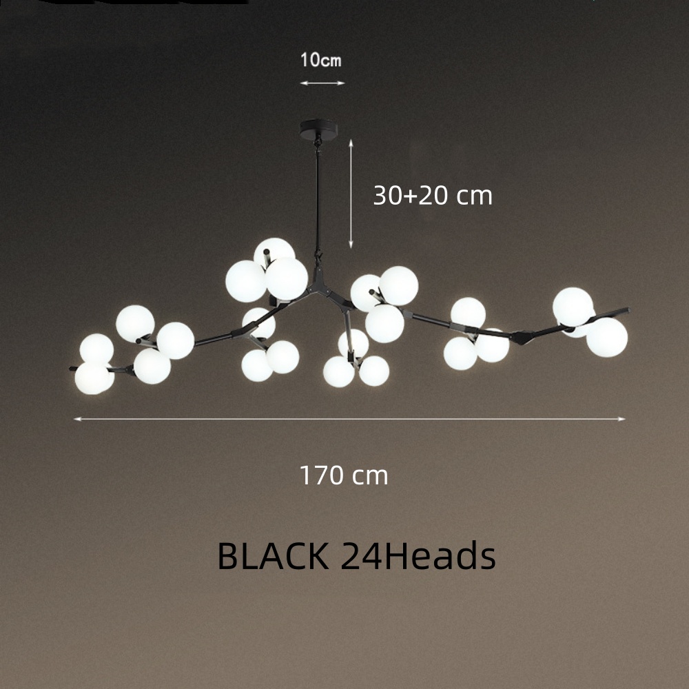 Modern Glass Ball Molecular Chandelier Living Room Pendant Light