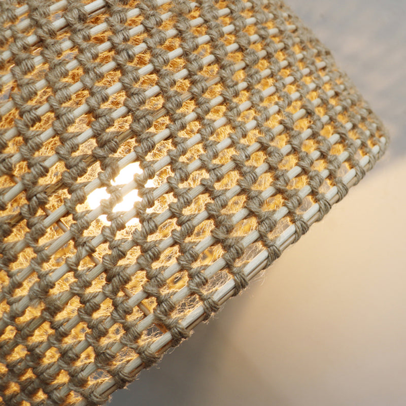 Retro Pendant Lights Hemp Rope Woven Lampshade
