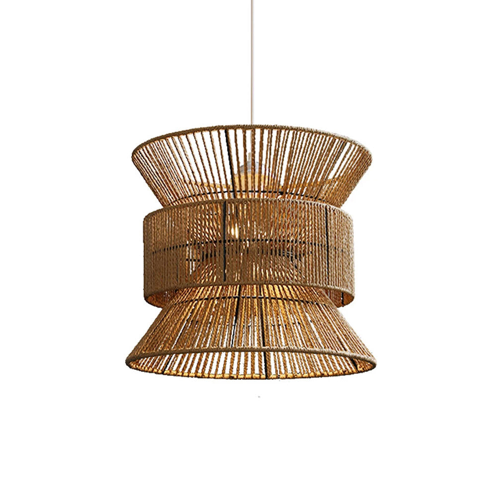 Rustic Hemp Rope Pendant Light