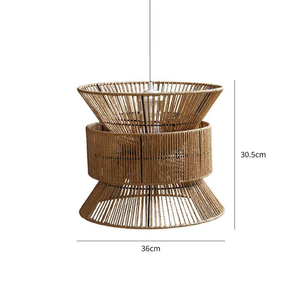 Rustic Hemp Rope Pendant Light