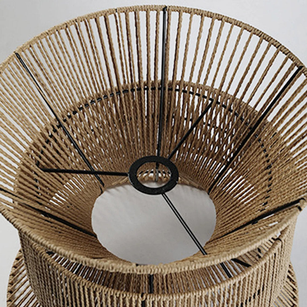 Rustic Hemp Rope Pendant Light