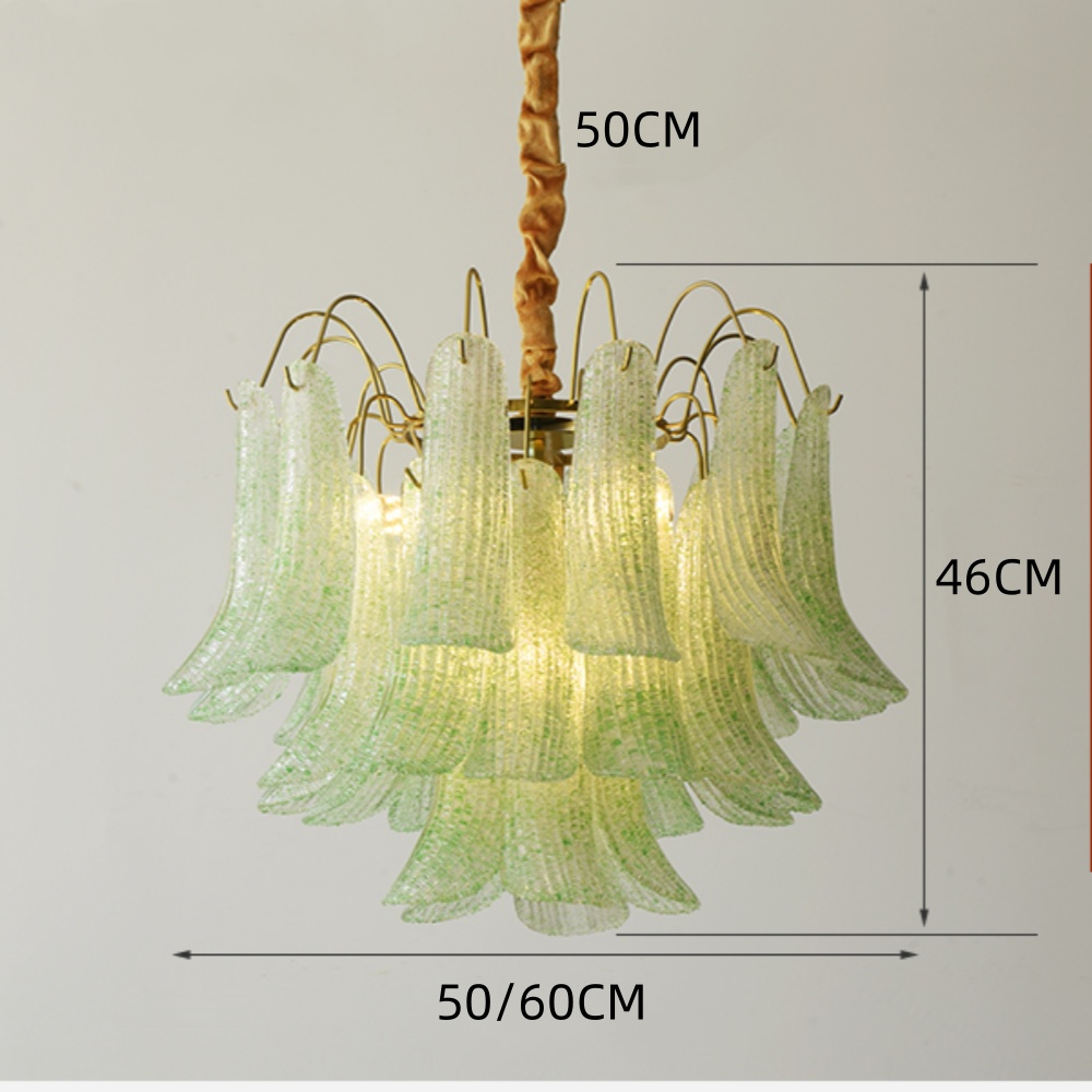 French Multi-layer Crystal Pendant Light Vintage Colorful Living Room Bedroom Chandelier