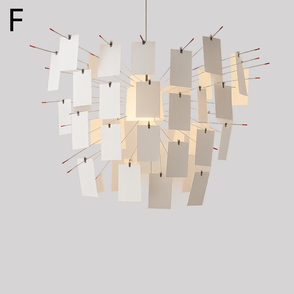 Nordic Art DIY Album Card Pendant Light Living Room Bedroom Chandelier