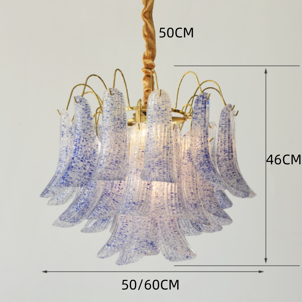 French Multi-layer Crystal Pendant Light Vintage Colorful Living Room Bedroom Chandelier