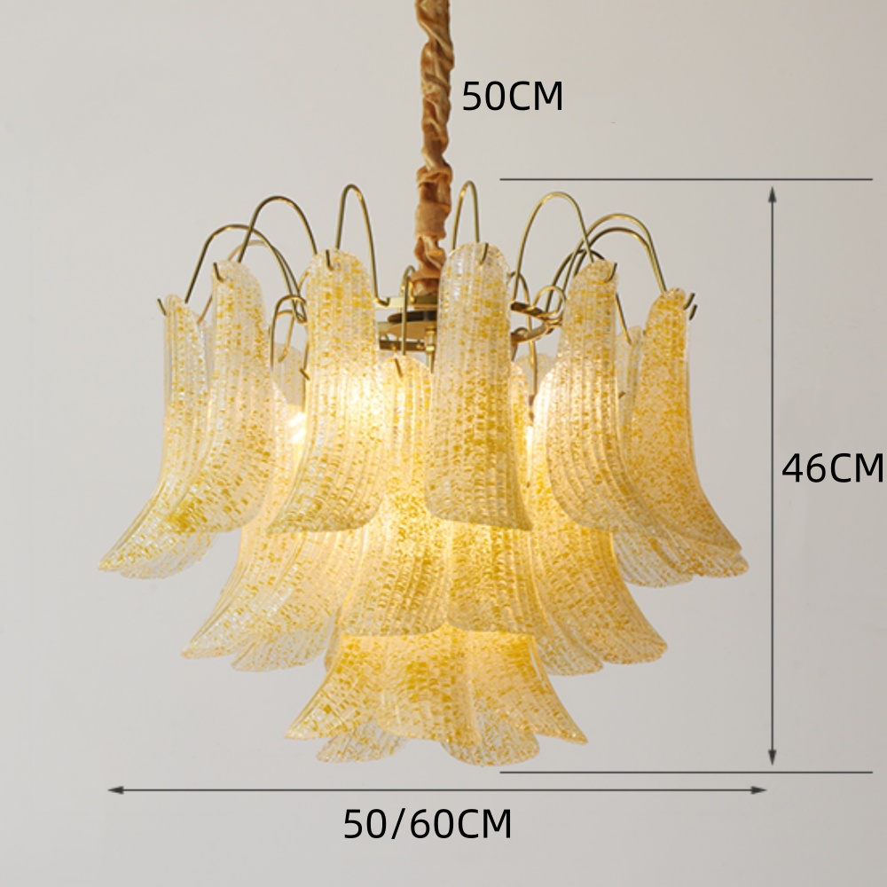 French Multi-layer Crystal Pendant Light Vintage Colorful Living Room Bedroom Chandelier