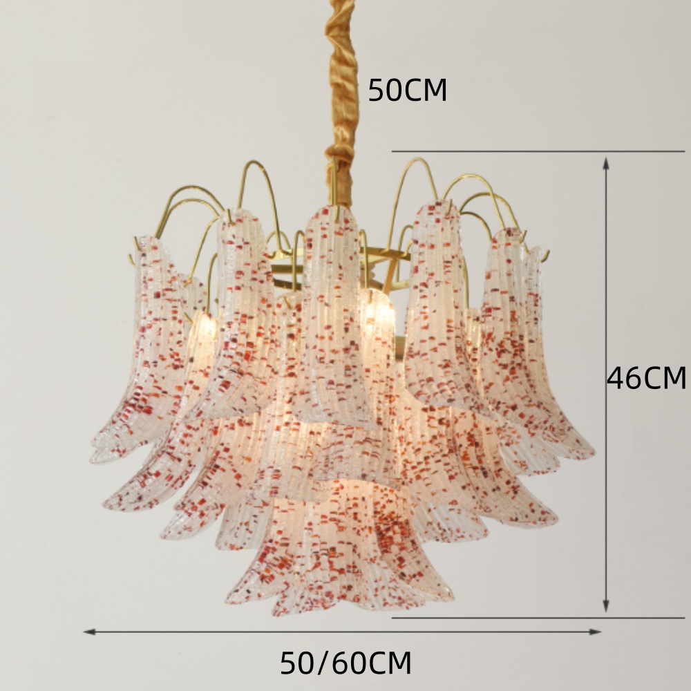 French Multi-layer Crystal Pendant Light Vintage Colorful Living Room Bedroom Chandelier