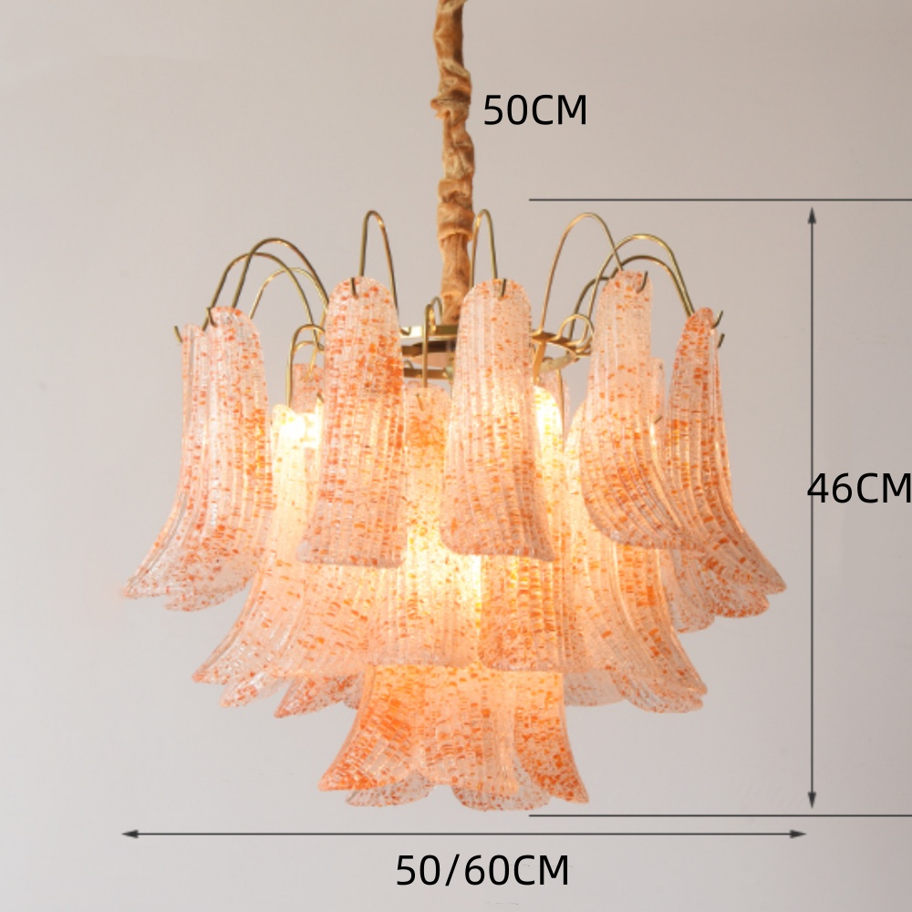 French Multi-layer Crystal Pendant Light Vintage Colorful Living Room Bedroom Chandelier