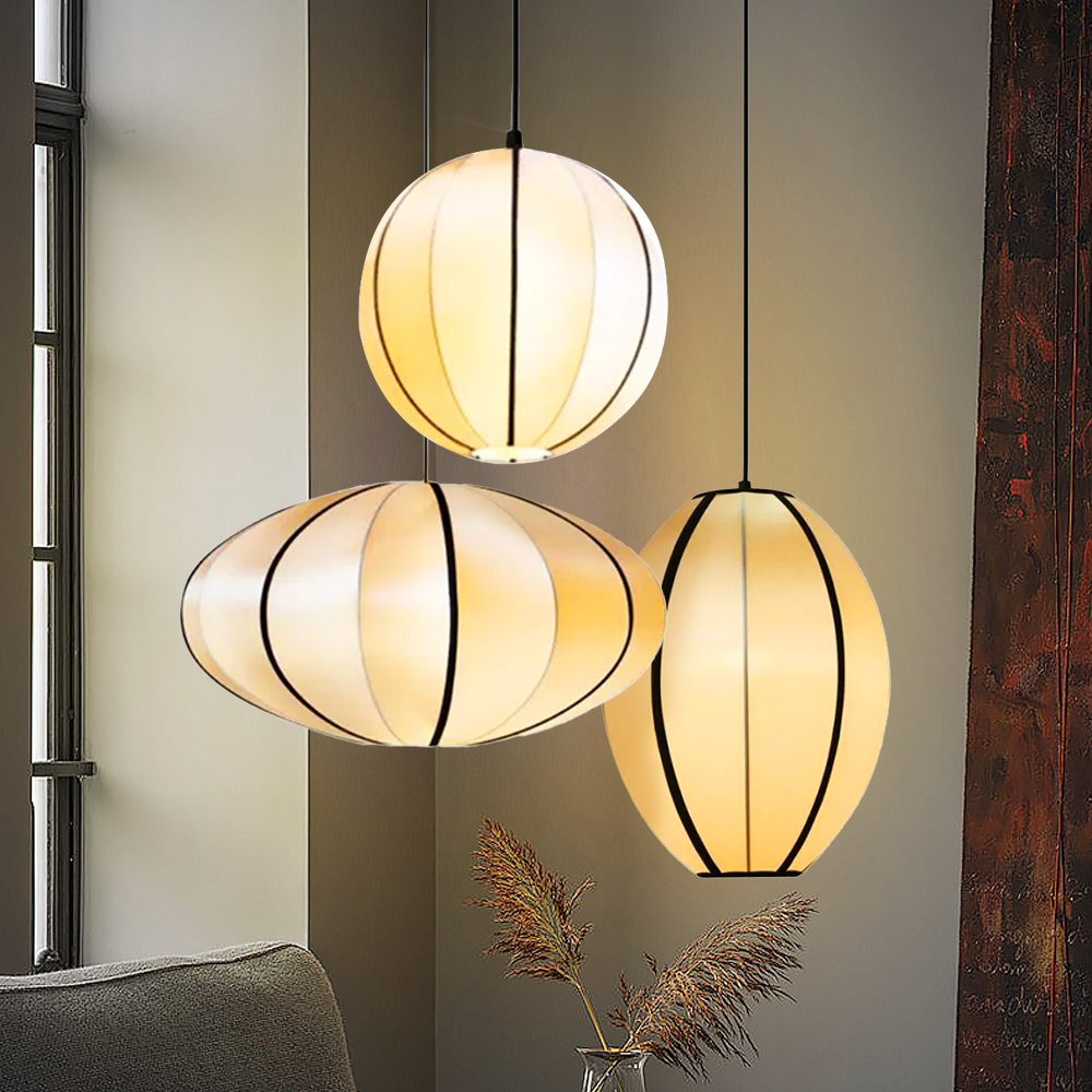 Vintage Dining Room Lantern Satin Pendant Lights