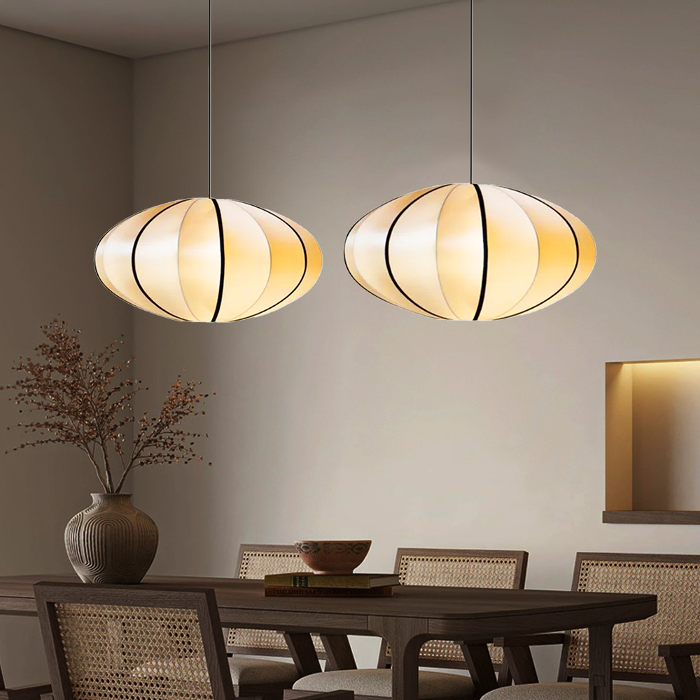 Vintage Dining Room Lantern Satin Pendant Lights