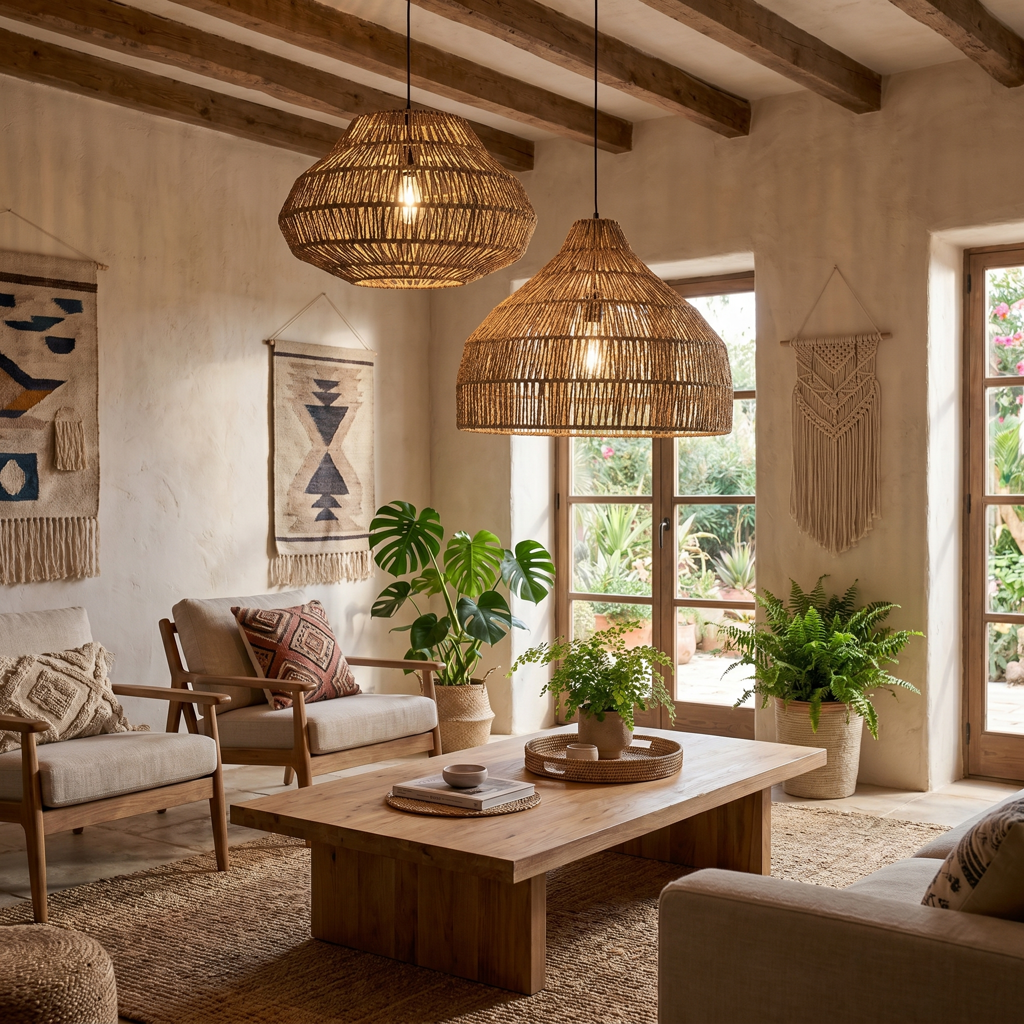 Bohemian Wabi-Sabi Minimalist Handmade Pendant Light