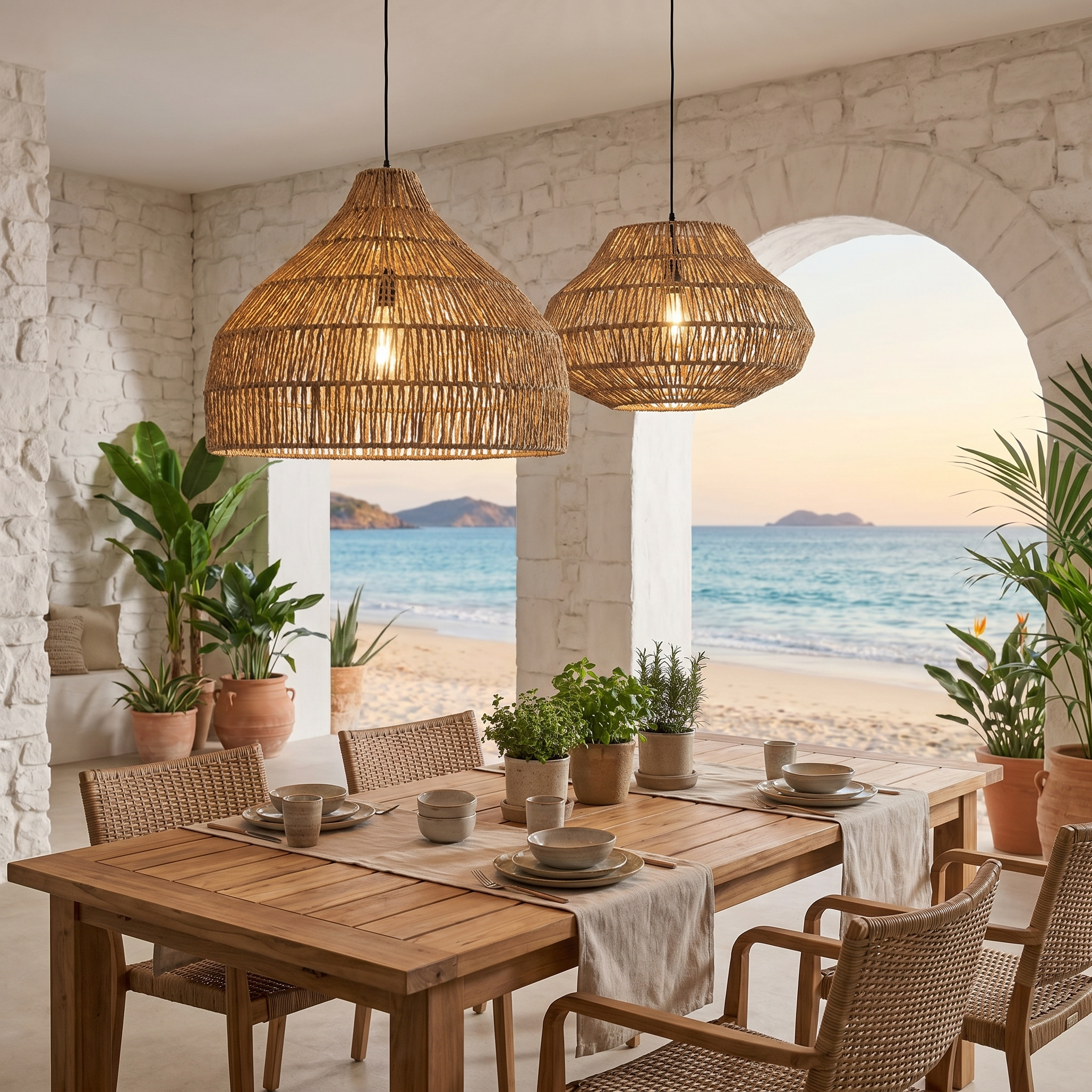 Bohemian Wabi-Sabi Minimalist Handmade Pendant Light