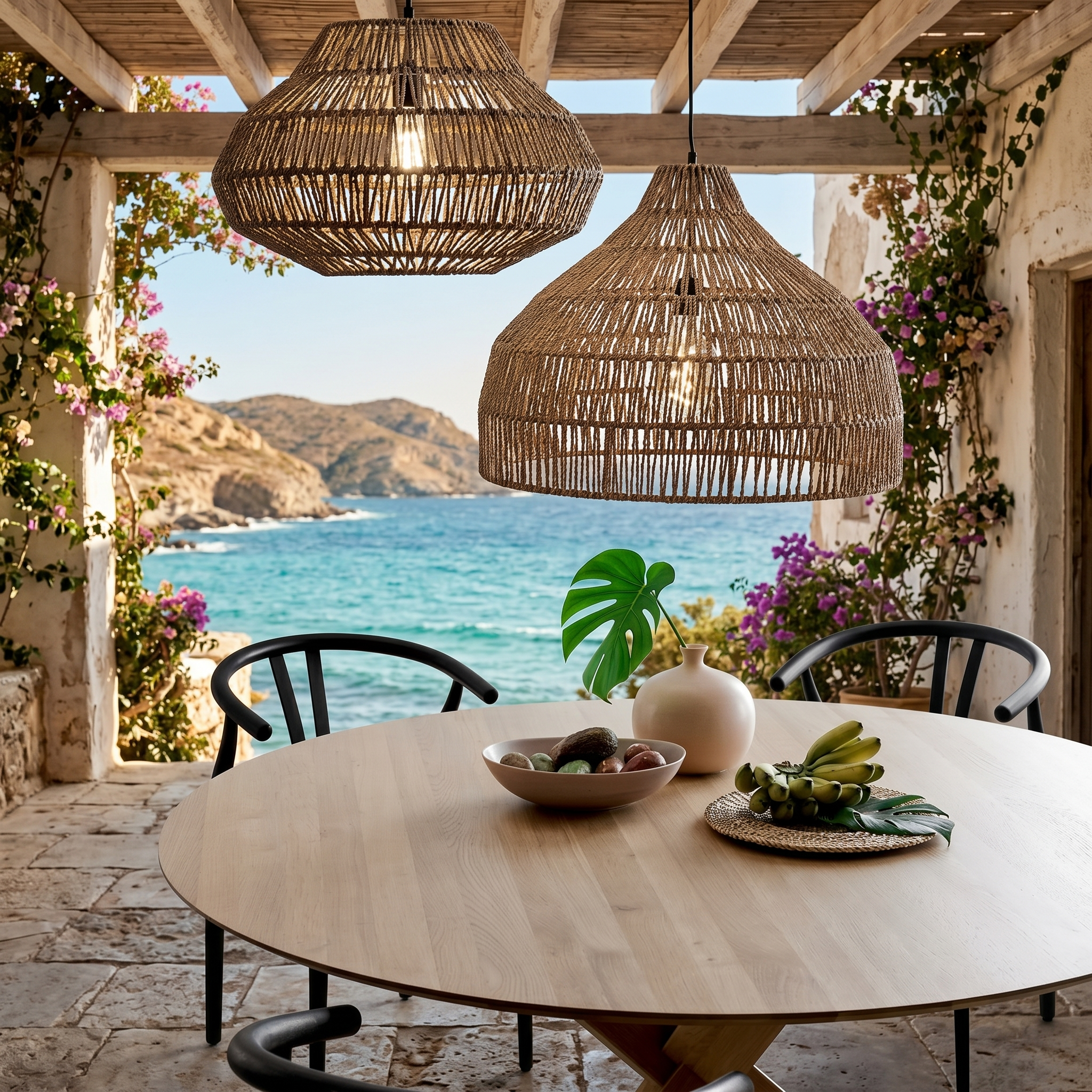 Bohemian Wabi-Sabi Minimalist Handmade Pendant Light