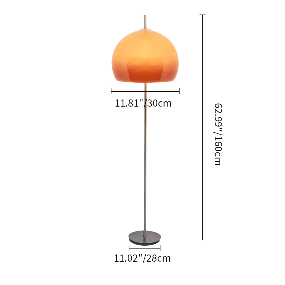 Nordic Mushroom Floor Lamp Living Room Bedroom LED Glass Light