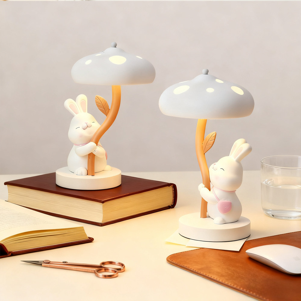 Rabbit Table Lamp for Children's Bedroom Bedside Lamp