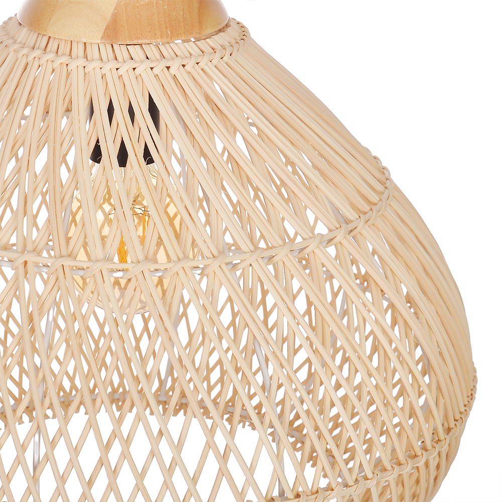 Wabi-Sabi Style 3-Head Rattan Pendant Light for Living Room